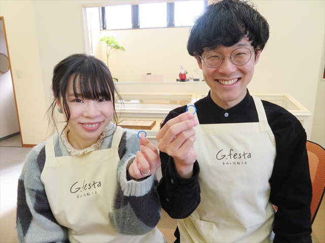 指輪を手作りした先輩カップル 三重県松阪市　Kさん・Eさん