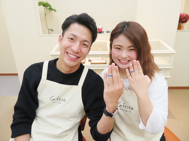 指輪を手作りした先輩カップル 三重県津市 Mさん・Sさん