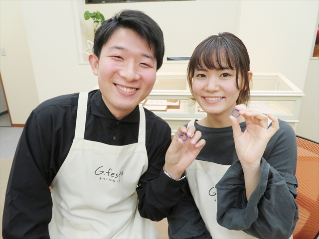 指輪を手作りした先輩カップル 三重県鈴鹿市　Sさん・Aさん