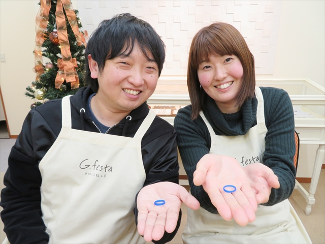 指輪を手作りした先輩カップル 三重県鈴鹿市　Yさん・Mさん