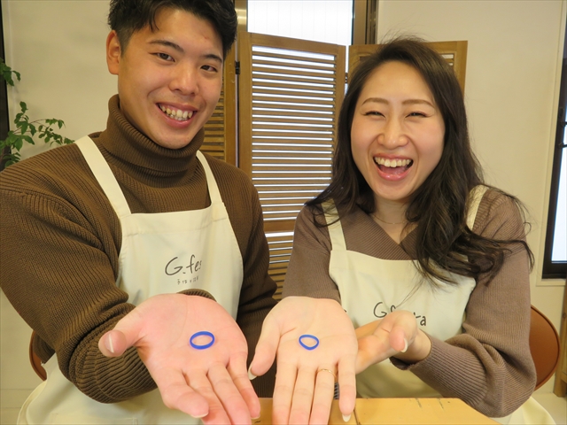 指輪を手作りした先輩カップル 愛知県名古屋市　Nさん・Cさん
