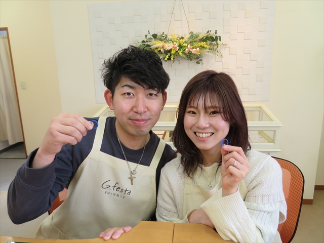 指輪を手作りした先輩カップル 三重県松阪市　Tさん・Kさん