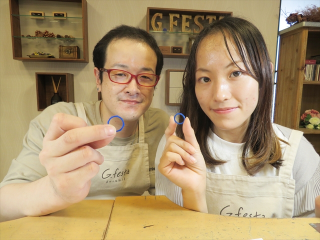 指輪を手作りした先輩カップル 岐阜県安八郡　Nさん・Hさん