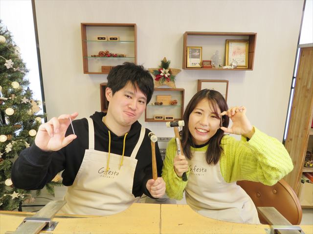 指輪を手作りした先輩カップル 愛知県一宮市　Tさん・Hさん