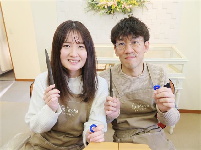 指輪を手作りした先輩カップル 三重県鈴鹿市　Tさん・Rさん