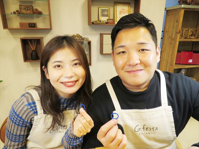 指輪を手作りした先輩カップル 滋賀県長浜市　Kさん・Yさん