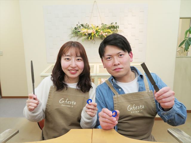 指輪を手作りした先輩カップル 三重県津市　Dさん・Hさん