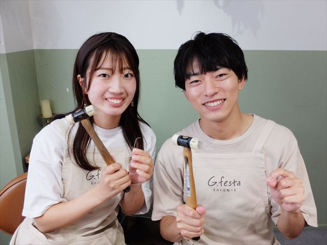 指輪を手作りした先輩カップル 愛知県名古屋市　Aさん・Aさん