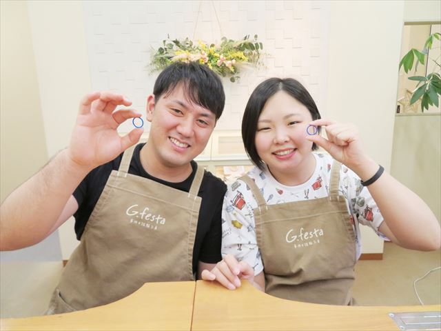 指輪を手作りした先輩カップル 三重県津市　Yさん・Mさん