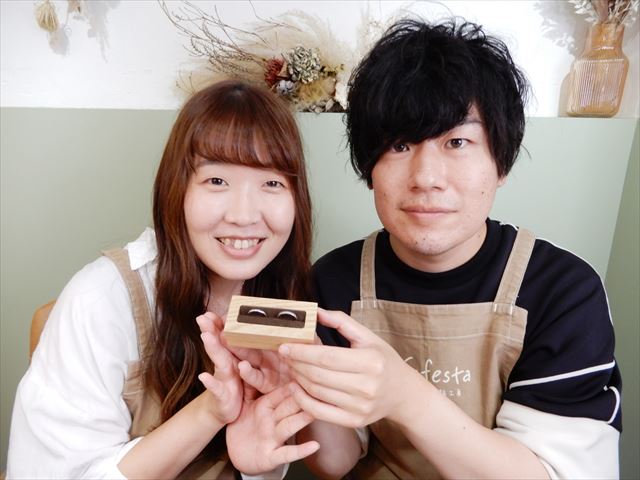 指輪を手作りした先輩カップル 愛知県岡崎市　Mさん・Mさん