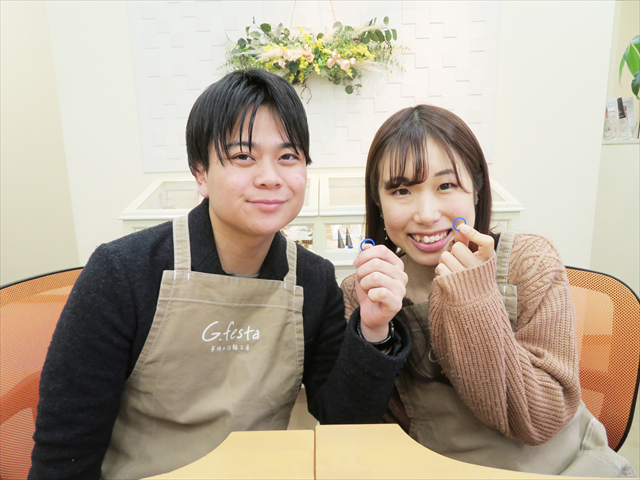 指輪を手作りした先輩カップル 三重県鈴鹿市　Yさん・Mさん