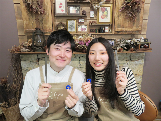 指輪を手作りした先輩カップル 岐阜県岐阜市 Kさん・Nさん