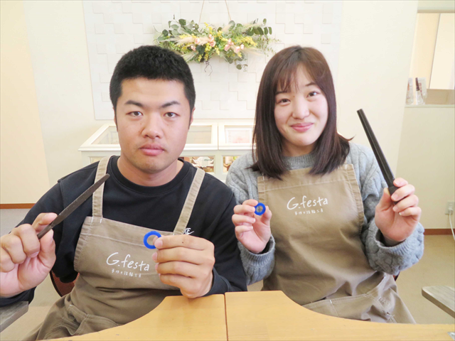 指輪を手作りした先輩カップル 三重県津市 Kさん・Yさん