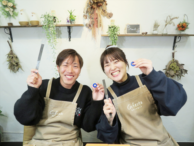 指輪を手作りした先輩カップル 静岡県磐田市 Kさん・Eさん