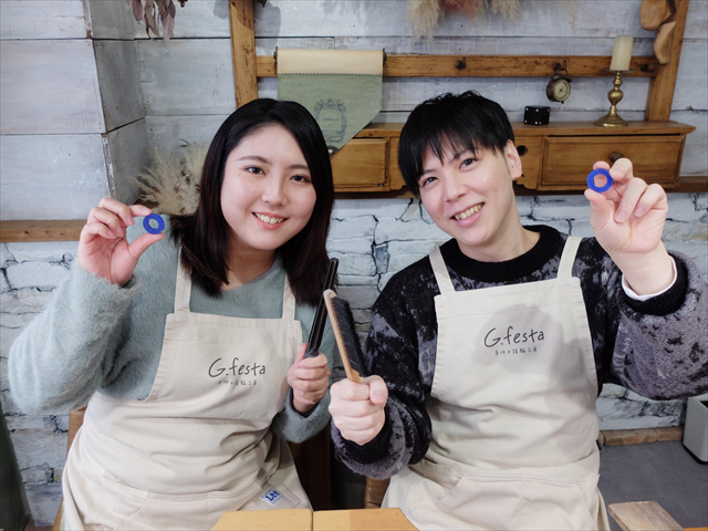 指輪を手作りした先輩カップル 愛知県一宮市 Nさん・Rさん