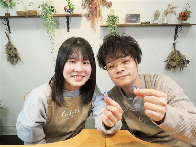 指輪を手作りした先輩カップル 静岡県富士市　Ｃさん・Ｋさん