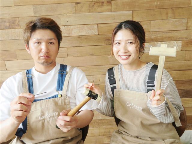 指輪を手作りした先輩カップル 三重県鈴鹿市　Ｕさん・Ｈさん