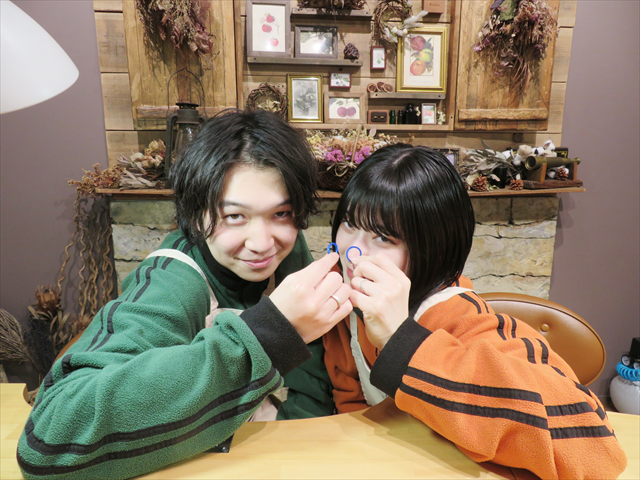 指輪を手作りした先輩カップル 岐阜県各務原市　Ｔさん・Ｎさん