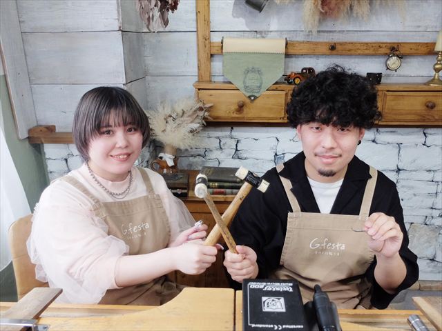 指輪を手作りした先輩カップル 三重県四日市市　Ｍさん・Ａさん
