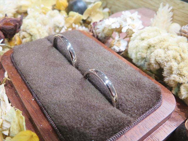 手作り指輪制作事例 山梨県山梨市　Ｔさん・Ｒさん