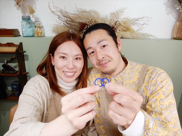 指輪を手作りした先輩カップル 愛知県豊川市　Ｙさん・Ｅさん