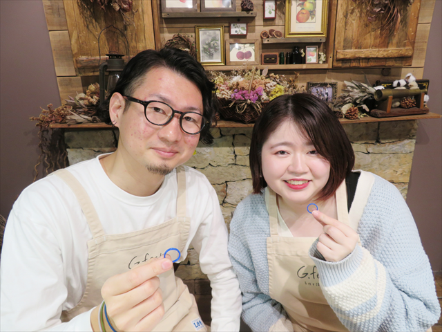 指輪を手作りした先輩カップル 岐阜県岐阜市 Yさん・Kさん