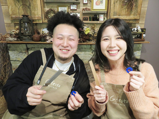 指輪を手作りした先輩カップル 三重県桑名市　Ｋさん・Ｍさん