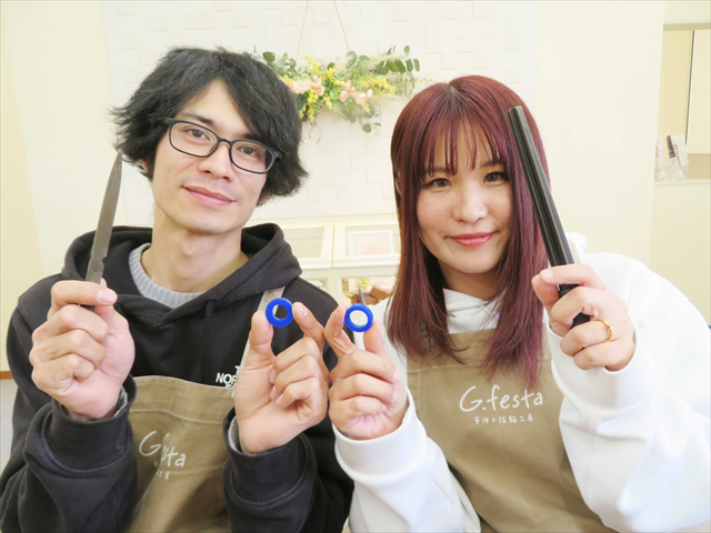 指輪を手作りした先輩カップル 三重県四日市市　Ｙさん・Ｙさん