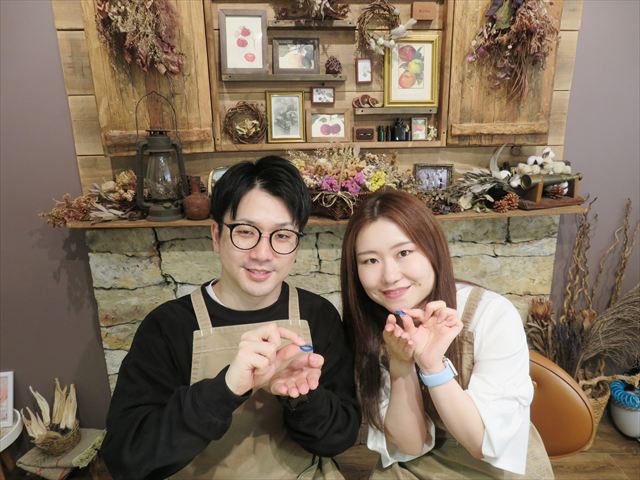 指輪を手作りした先輩カップル 岐阜県瑞穂市 Yさん・Sさん