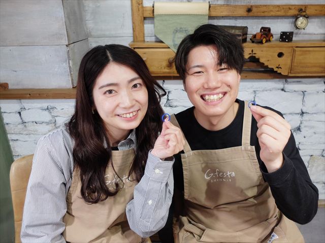 指輪を手作りした先輩カップル 愛知県大府市　Ｎさん・Ｍさん