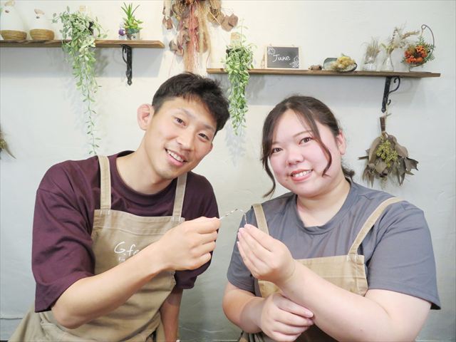 指輪を手作りした先輩カップル 愛知県豊橋市Ｓさん・Ａさん