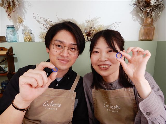 指輪を手作りした先輩カップル 愛知県豊川市 Kさん・Mさん