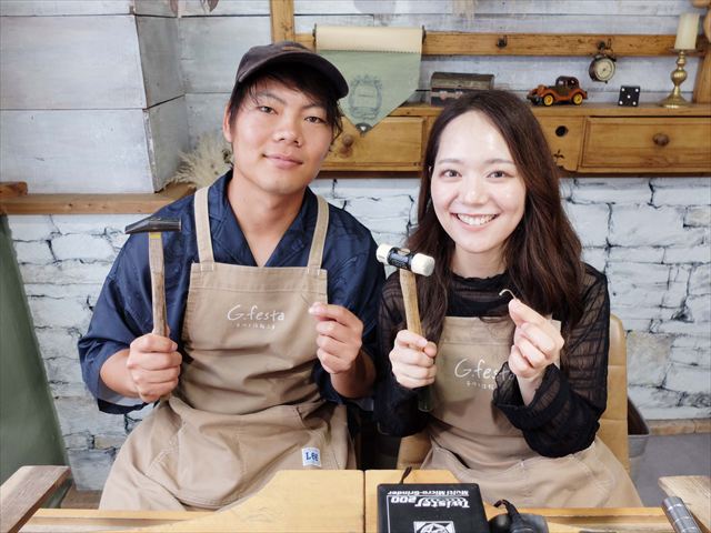 指輪を手作りした先輩カップル 愛知県名古屋市　Ｓさん・Ａさん