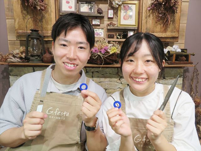 指輪を手作りした先輩カップル 岐阜県岐阜市　Ｋさん・Ｎさん