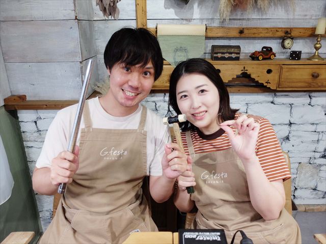 指輪を手作りした先輩カップル 愛知県春日井市　Ｎさん・Ｍさん