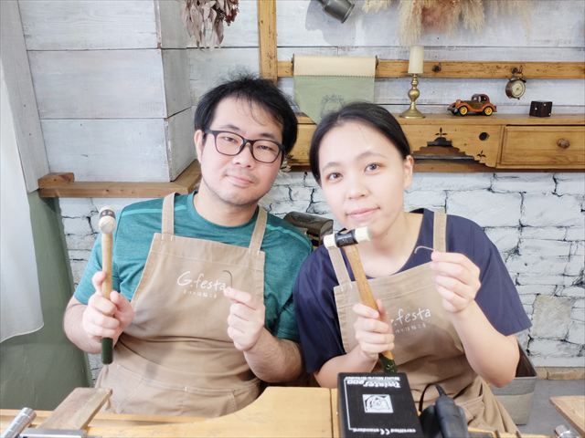 指輪を手作りした先輩カップル 愛知県愛知郡　Ｓさん・Ｍさん
