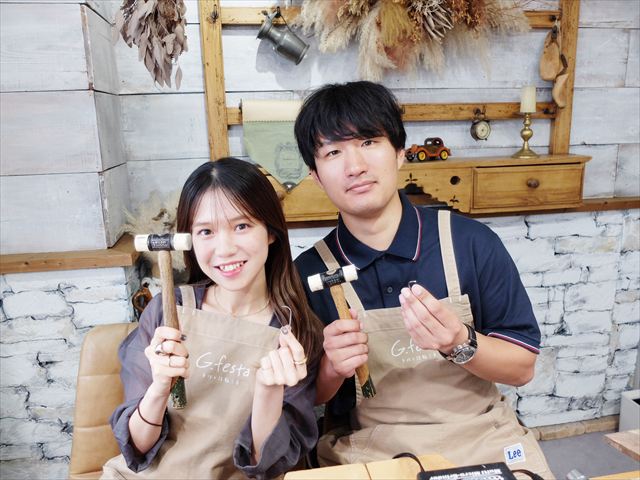 指輪を手作りした先輩カップル 愛知県春日井市　Ｓさん・Ｅさん