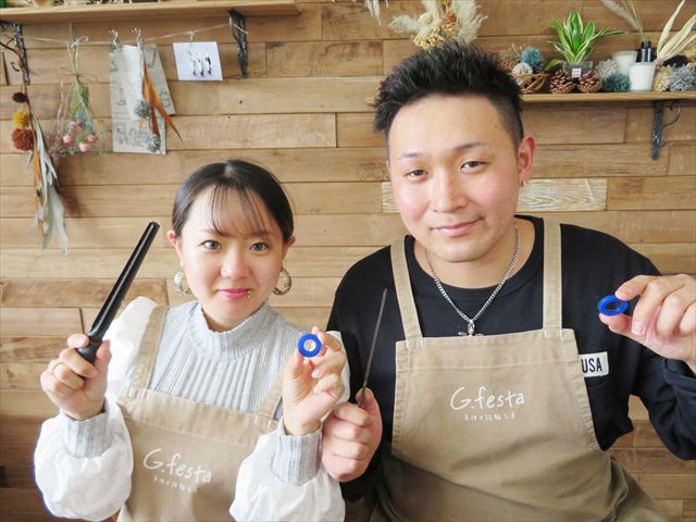 指輪を手作りした先輩カップル 三重県津市　Ｋさん・Ａさん