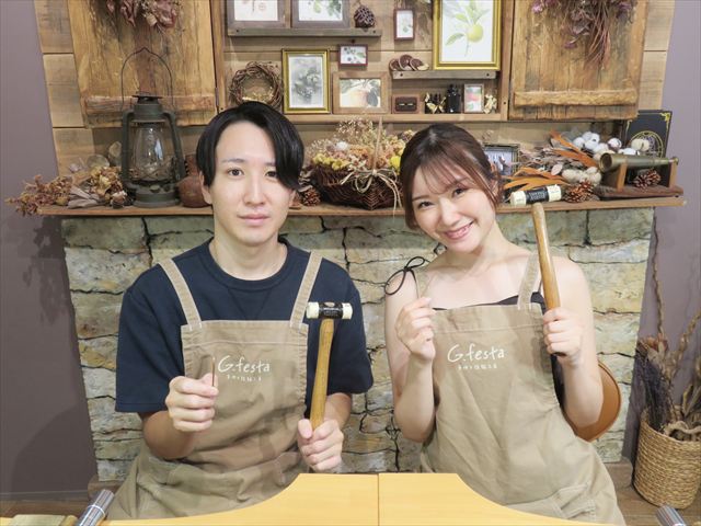 指輪を手作りした先輩カップル 愛知県春日井市　Ｍさん・Ｍさん