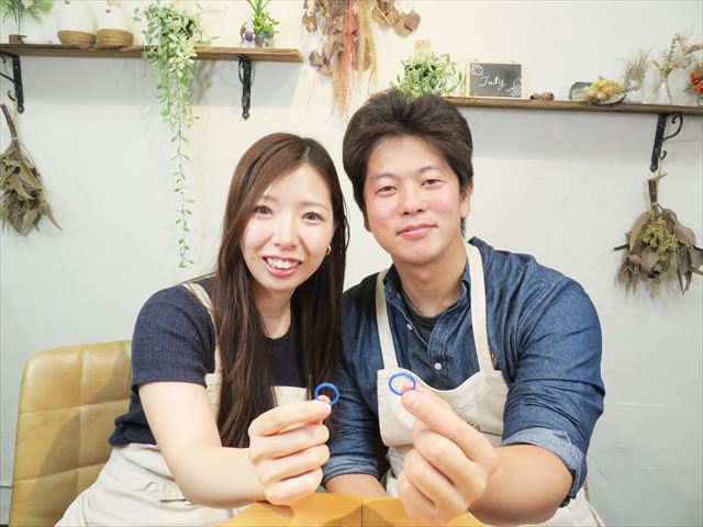 指輪を手作りした先輩カップル 静岡県袋井市　Ｙさん・Ｗさん
