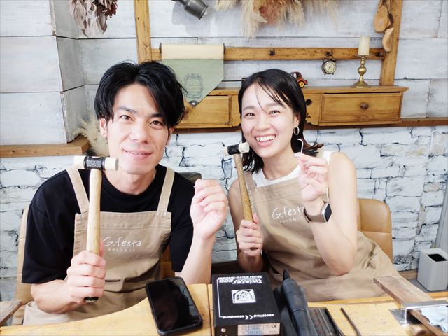 指輪を手作りした先輩カップル 愛知県西尾市　Ｋさん・Ｒさん