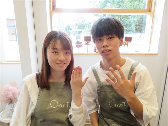 指輪を手作りした先輩カップル 岐阜県美濃加茂市　Yさん・Yさん