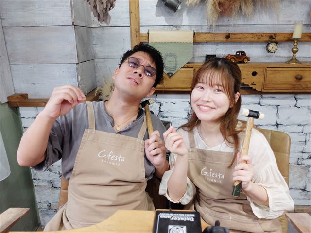 指輪を手作りした先輩カップル 愛知県一宮市　Dさん・Mさん