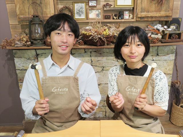 指輪を手作りした先輩カップル 愛知県犬山市　Hさん・Cさん