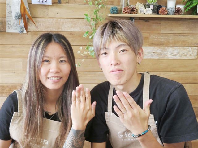 指輪を手作りした先輩カップル 三重県鈴鹿市　Rさん・Aさん