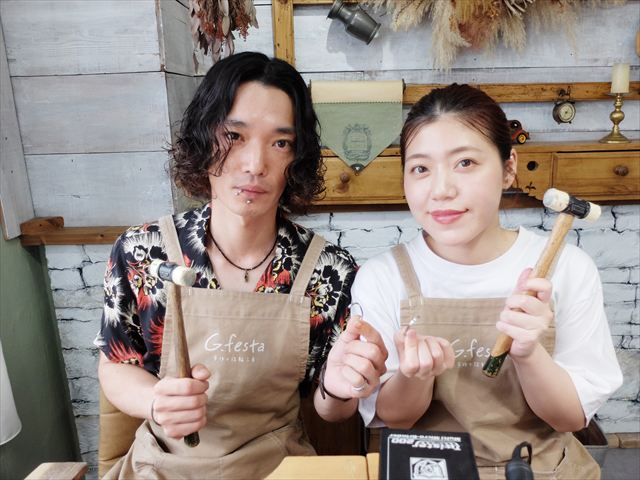 指輪を手作りした先輩カップル 愛知県安城市　Sさん・Sさん