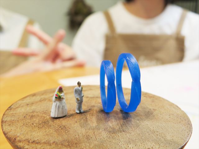 静岡県浜松市　Rさん・Sさんの指輪のワックス