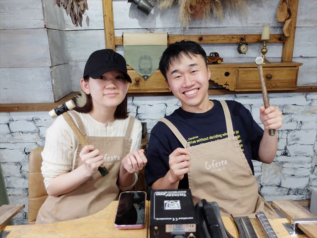 指輪を手作りした先輩カップル 愛知県名古屋市　Ｔさん・Ｒさん