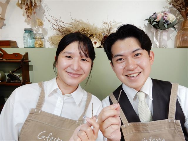 指輪を手作りした先輩カップル 愛知県名古屋市　ＳさんＲさん