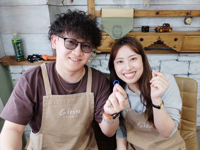 指輪を手作りした先輩カップル 愛知県名古屋市　ＹさんＡさん